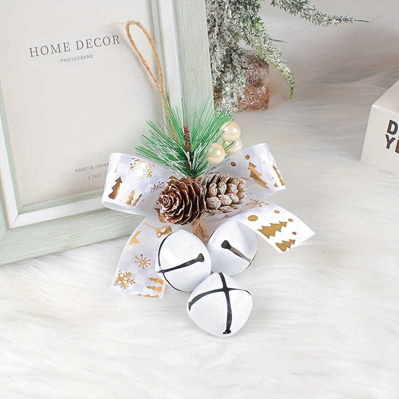Christmas Bell Pendant Diy Mall Tree Ornament Bow Bell Decoration