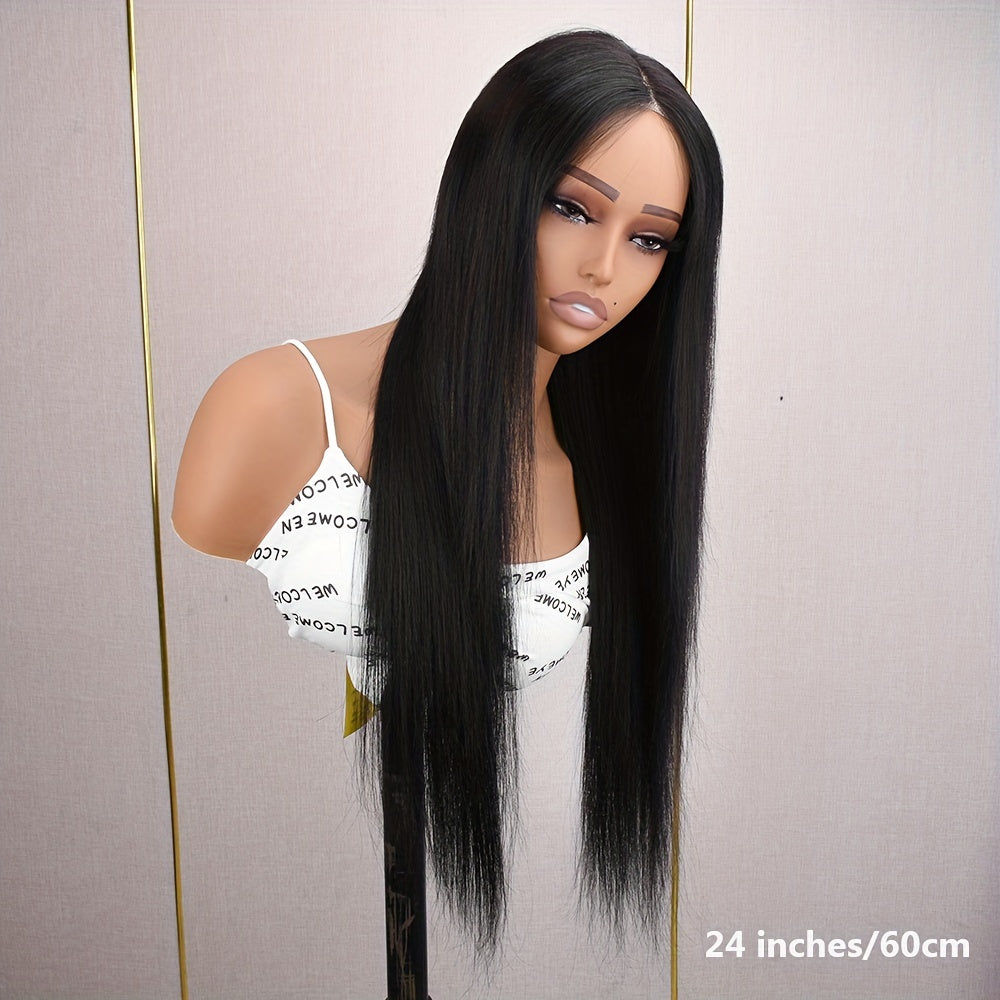 Brazilian Straight Lace Wig 180 Density Natural Look Transparent Lace Closure