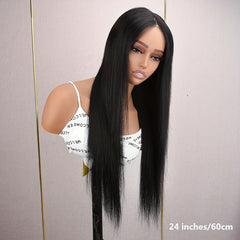 Brazilian Straight Lace Wig 180 Density Natural Look Transparent Lace Closure