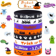 2pcs Halloween Silicone Bracelet Waterproof Rubber Wristband