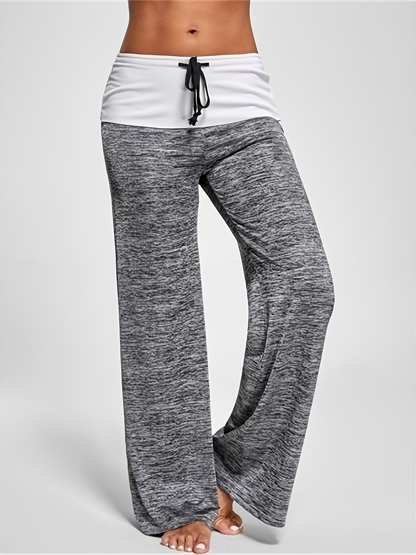 Wide Leg Elastic Yoga Pants Loose Casual Drawstring Pants