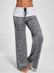 Wide Leg Elastic Yoga Pants Loose Casual Drawstring Pants