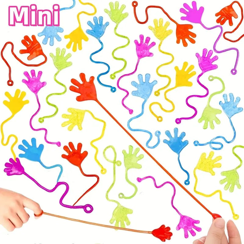 Colorful Sticky Hands Wall Sticking Palm Toys - Perfect for Family Interaction