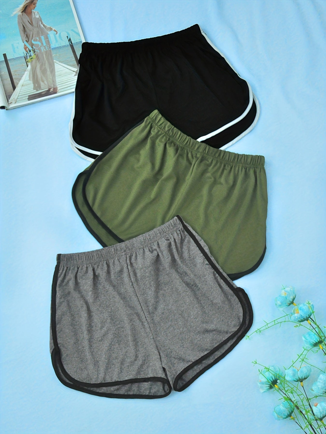 Soft & Comfy Elastic Waistband Shorts Women's Sleepwear