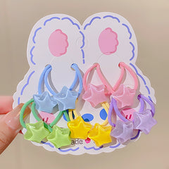 10pc Baby Girls Cartoon Pattern Hair Tie Accessories