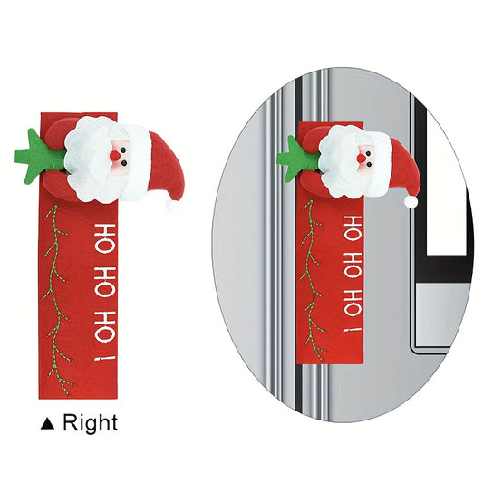 Christmas Santa Claus Fridge Handle Cover