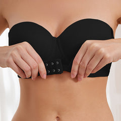 Strapless Push Up Bra Front Buckle Invisible Lingerie
