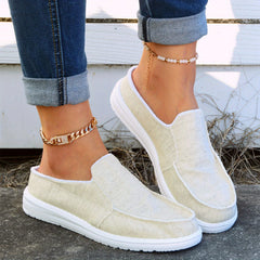 Beige Casual Mules Sneakers Lightweight Walking Shoes