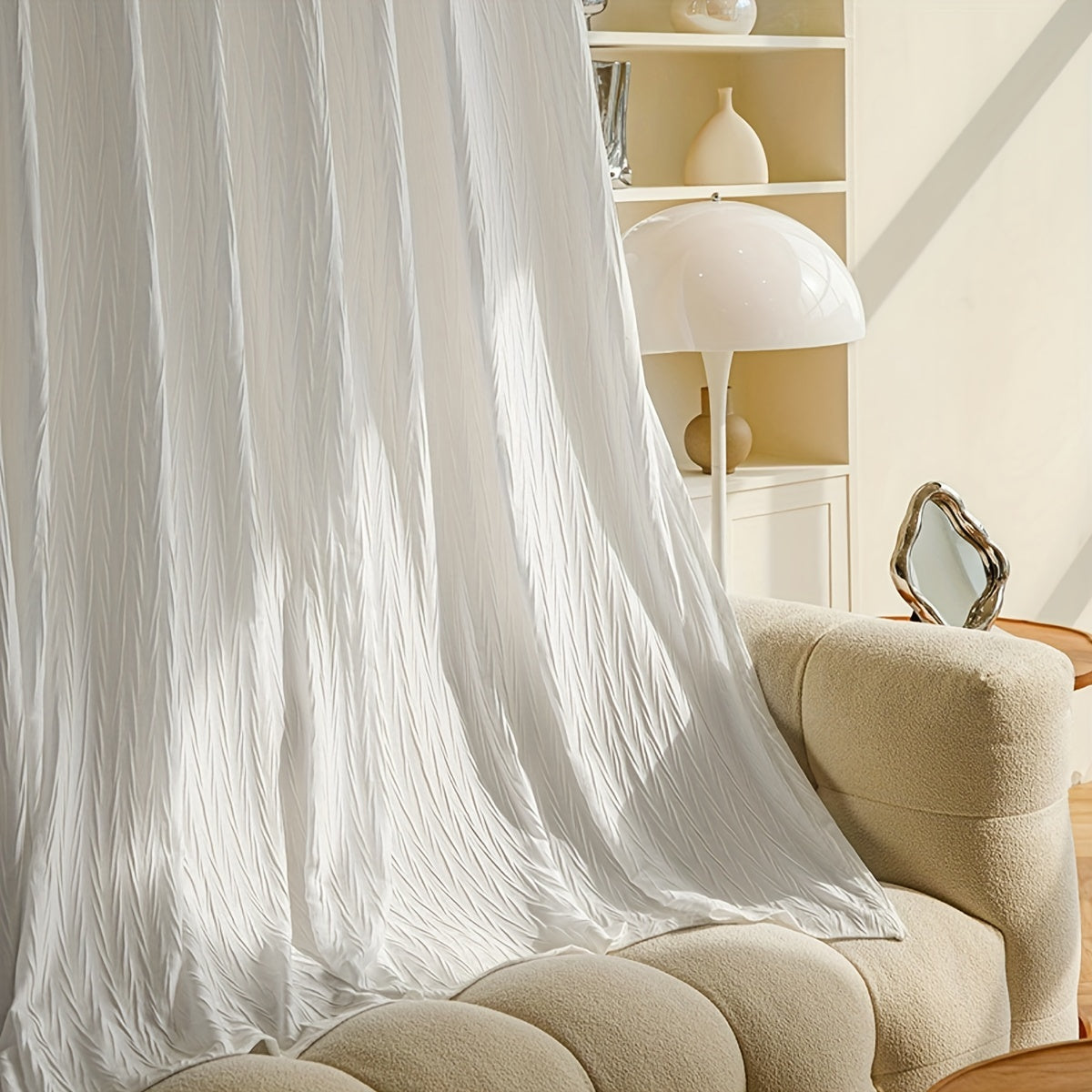 Sheer Curtain with Rod Pocket for Home Decor