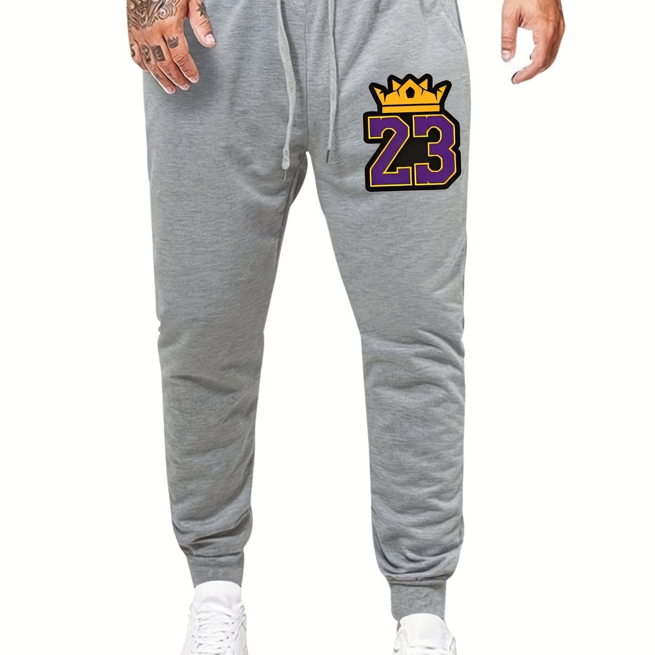 Number 23 Pattern Print Men's Sweatpants Casual Jogger Pants