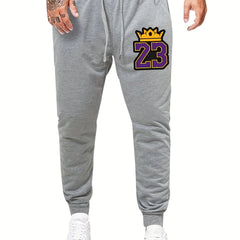 Number 23 Pattern Print Men's Sweatpants Casual Jogger Pants