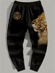 Men's Lion Graphic Sweatpants Casual Joggers