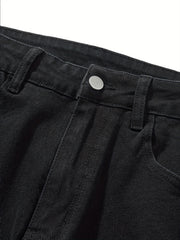 Men's Ripped Slim Fit Denim Jeans With Pockets
