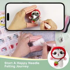 Wool Needle Felting Kit for Cat Doll DIY Art Craft