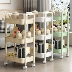 Plastic Three-layer Kitchen Storage Cart