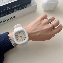 Square Digital Watch Silicone Band Waterproof Sporty Style
