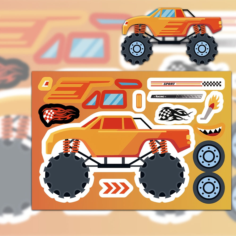 8pcs Bigfoot Truck DIY Stickers Water Bottles Bikes Scooters Skateboa