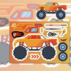 8pcs Bigfoot Truck DIY Stickers Water Bottles Bikes Scooters Skateboa