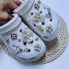 14pcs Pearl Flower Shoe Buckles Jewelry Shoe Accessories For Birthday Gift