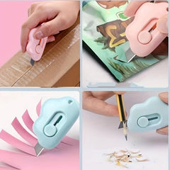 Mini Manual Retractable Utility Cutter for School Office Art Supplies