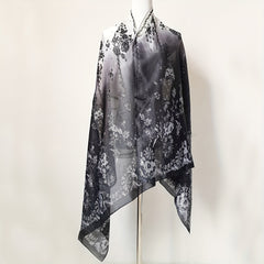 Vintage Flower Print Scarf Classic Shawl Windproof Bandana