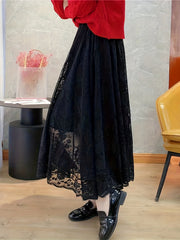 Lace Pleated Skirt Casual Summer & Spring Women's Clothing