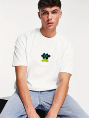 Men's Doodle Pattern T-shirt Active Breathable Tee