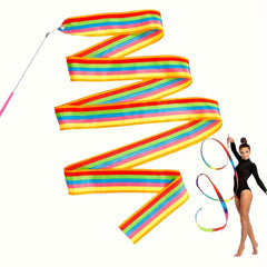 Rhythmic Gymnastics Ribbon 78 74in Random Pattern Dance Performance Props