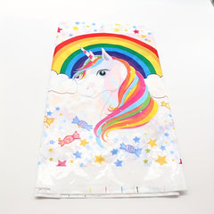 Candy Rainbow Unicorn Tablecloth for Birthday Party