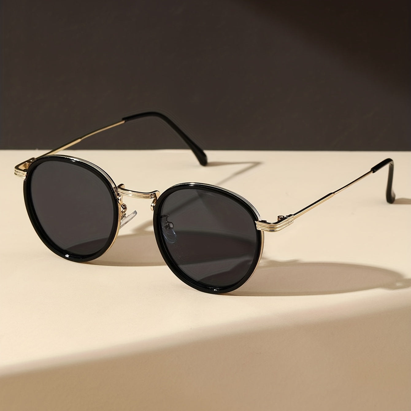 Metal Round Frame Sunglasses Vintage Cat Eye Glasses UV400