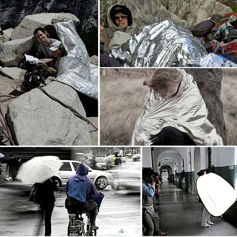 10pcs Emergency Mylar Thermal Blankets Waterproof Natural Disasters