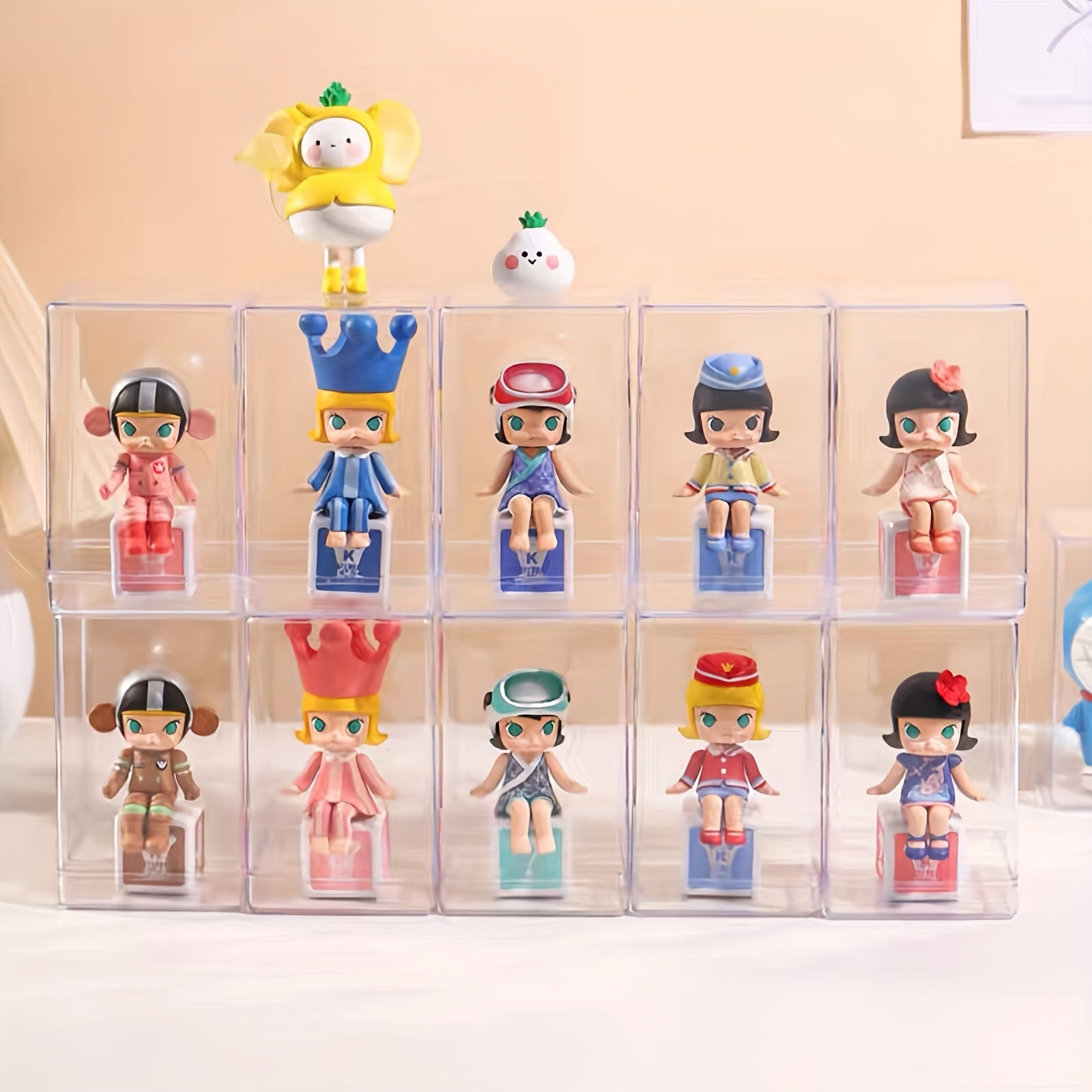 Acrylic Doll Display Box Dustproof Moisture-proof for Figure Collectibles