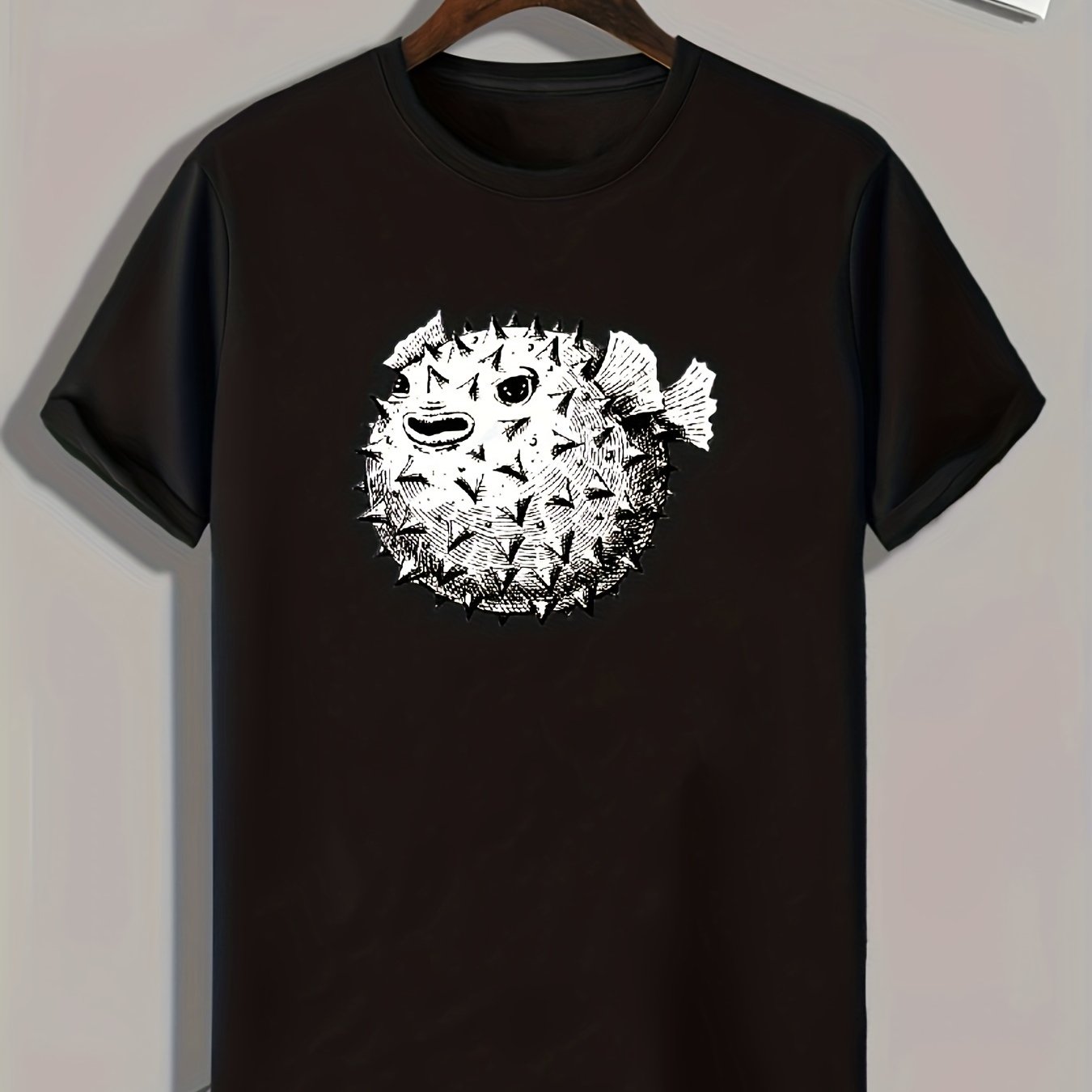 Spiked Cartoon Print Men's Graphic T shirt Casual Comfy Tees For Summer