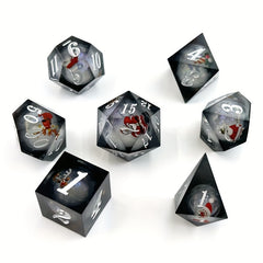 7pcs Resin Santa Running Dice Set For Board Game Polyhedron Dices