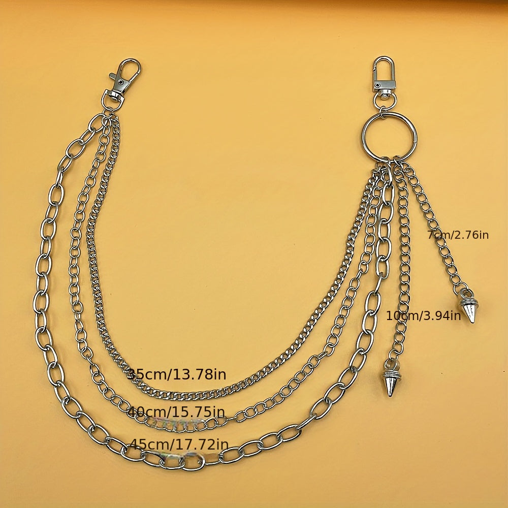 Metal Rivet Pant Chain Street Hip Hop Waist Chains Belt Men