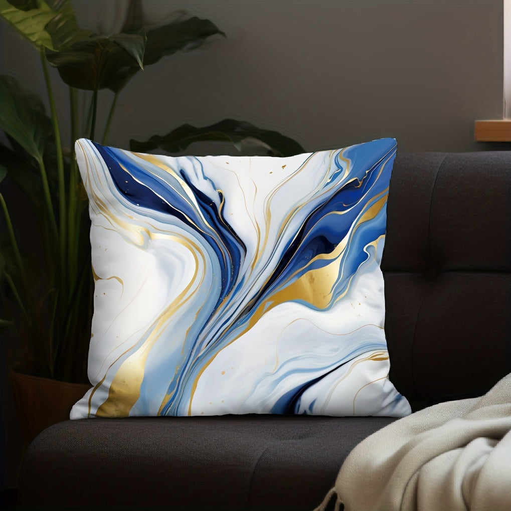 Marble Stripe Flannel Pillowcase for Sofas & Office Chairs