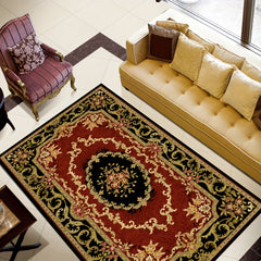 Red Vintage Flower Kitchen Rug Anti Fatigue Boho Absorbent Non Slip Soft