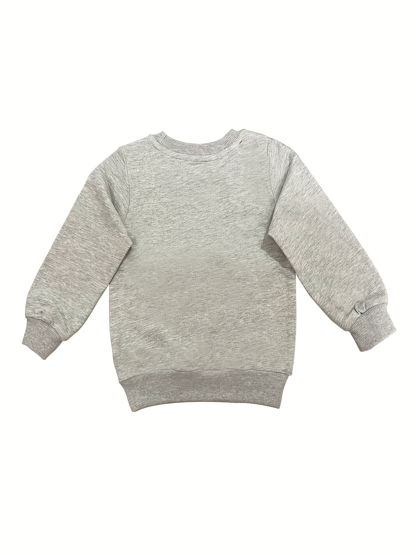 Boys Cartoon Car Print Crewneck Sweatshirt