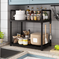 2 Layer Kitchen Storage Rack - Space Saving Countertop Organizer