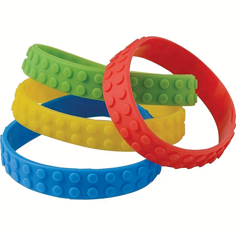 Silicone Wristband Building Blocks for Sports and Play