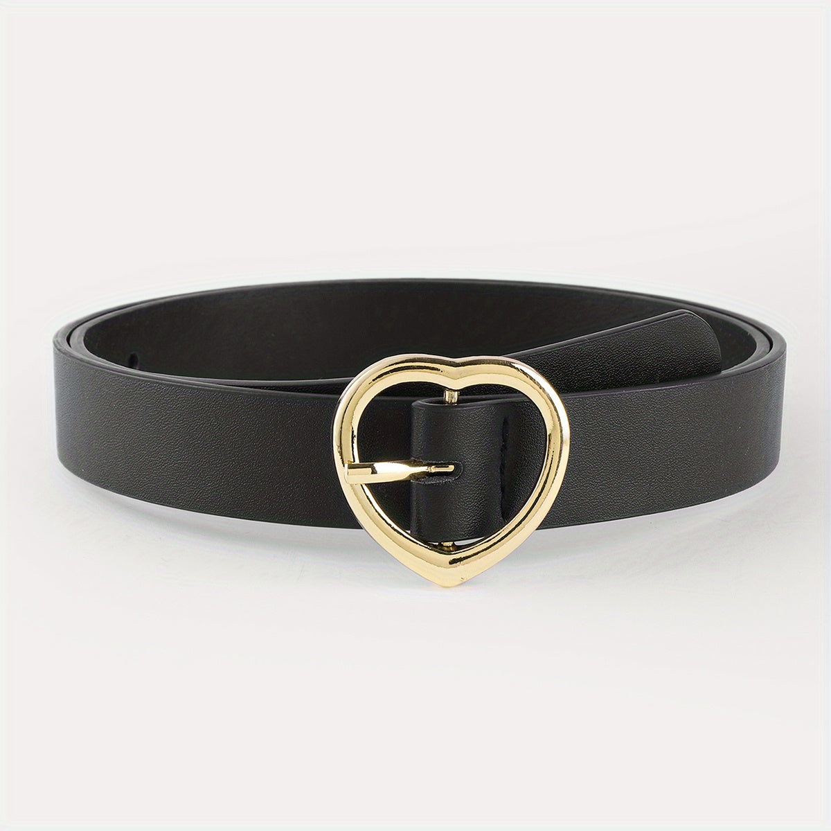 Heart Pin Buckle PU Belt for Women