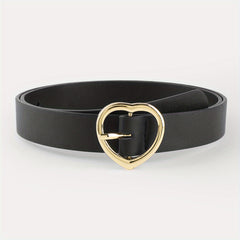 Heart Pin Buckle PU Belt for Women