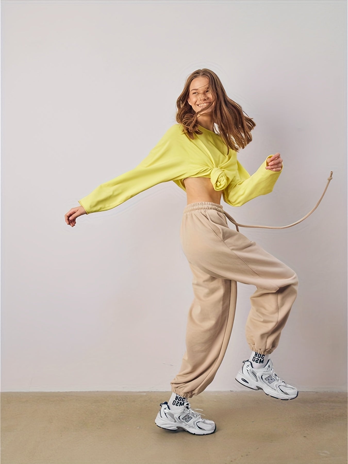 Women's Soft Elastic Waist Loose Jogger Sweatpants