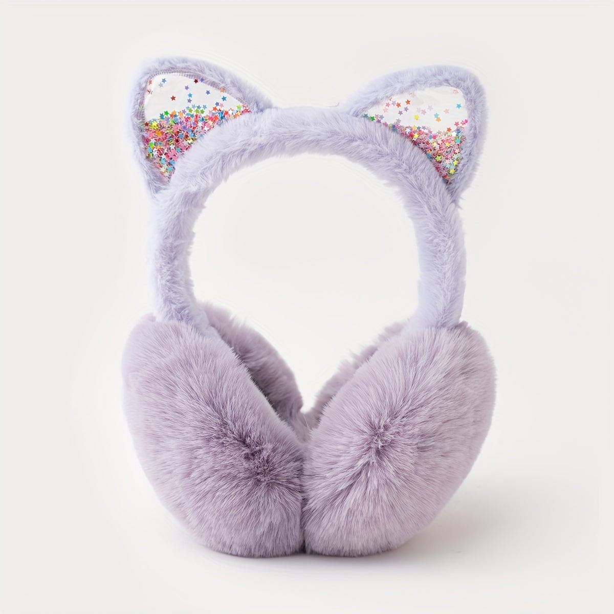 Festive Cat Ear Headphones Soft Faux Fur Ear Warmers