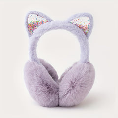 Festive Cat Ear Headphones Soft Faux Fur Ear Warmers