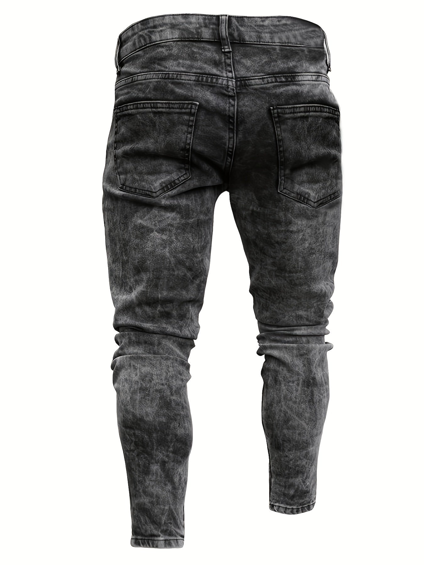 Men's Slim Fit Ripped Jeans Distressed Denim Pants