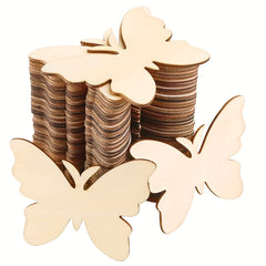 10pcs Wooden Butterfly Cutouts for DIY Crafts 2.5mm Thickness