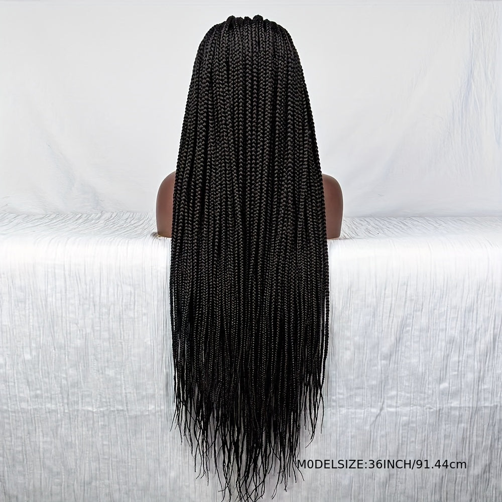 Double Lace Front Braided Wigs Knotless Cornrow Box Braids Wig with Baby Hair