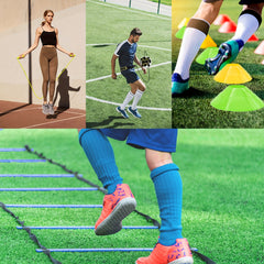 Football Training Set: Agility Ladder, Cones, Kicking Trainer, Rope