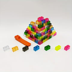 50pcs Colorful Transparent Building Blocks Compatible with 3004 High Brick 1x2 S